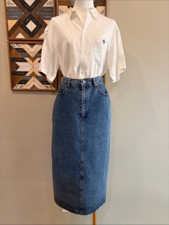 Ralph Lauren Country Dresses & Skirts - Vintage Ralph Lauren Country 90s Long Denim Blue Jean Skirt size 8